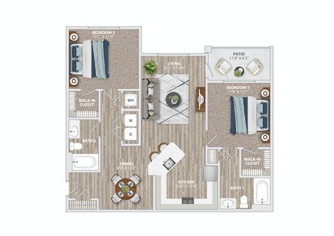 South and Twenty_B2 Floorplan Illustration